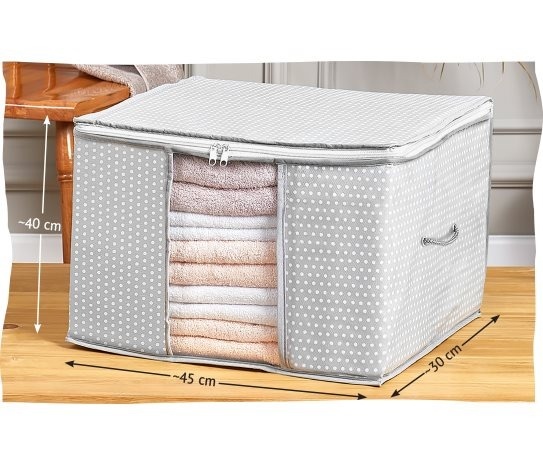 İp Kulplu Baskılı Pencereli Maxi Hurç ~45x40x30 cm