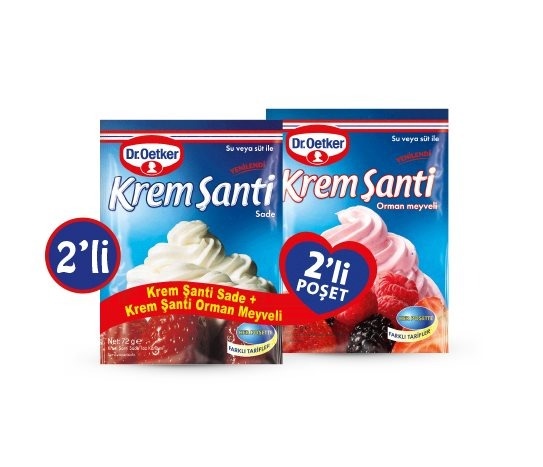 Dr.Oetker - Krem Şanti Sade & Orman Meyveli