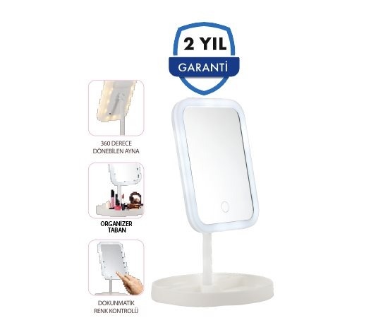 Polosmart - Masaüstü Led Işıklı Ayna PBS517