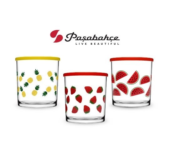 Bistro Kapaklı Desenli Saklama Kabı ~380 cc