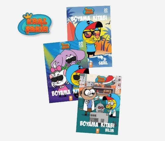 Kral Şakir Çıkartmalı Boyama Kitapları