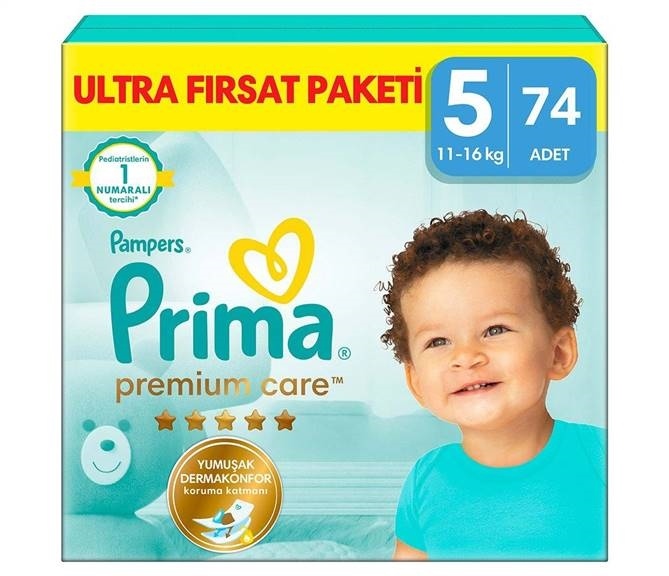 Prima - Premium Care Bebek Bezi 5 Beden 74'lü