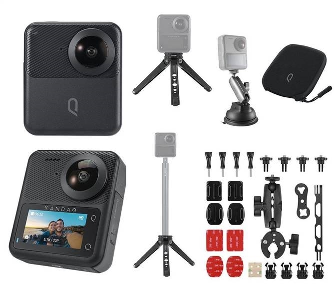 KANDAO - Motosiklet Aksiyon 360 Derece Kamera Set