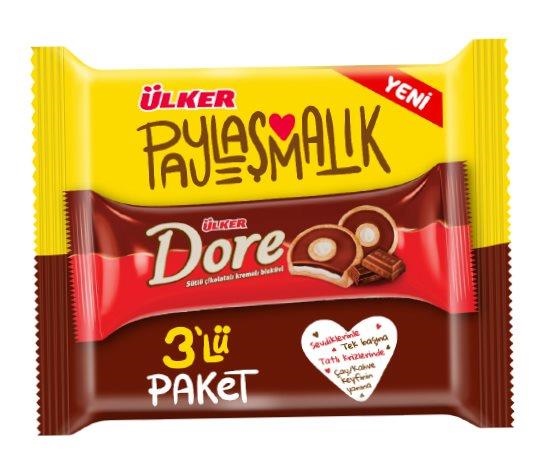 Ülker Dore - Krema Dolgulu Sütlü Çikolatalı Bisküvi