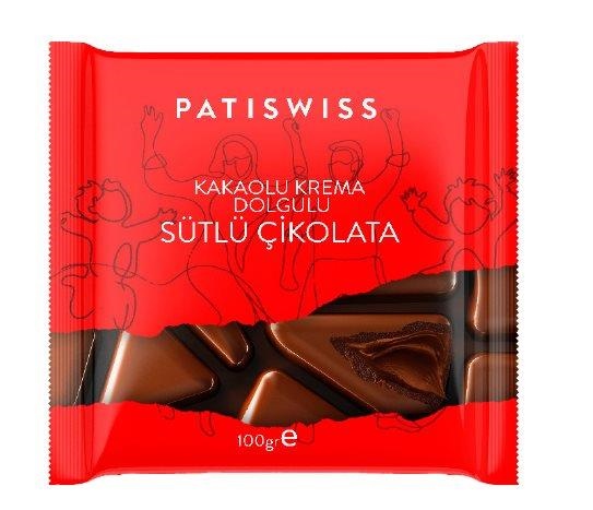 Patiswiss - Kakaolu Krema Dolgulu Sütlü Çikolata