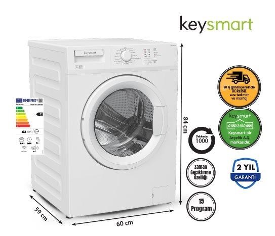 8 KG ÇAMAŞIR MAKİNESİ KEY 8002 CM