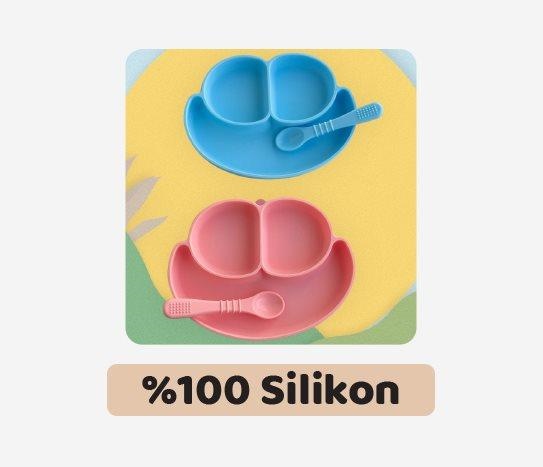 Bölmeli Silikon Mama Tabağı