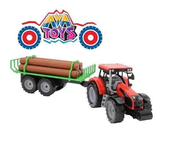 Oyuncak Odun Taşıyan Traktör
