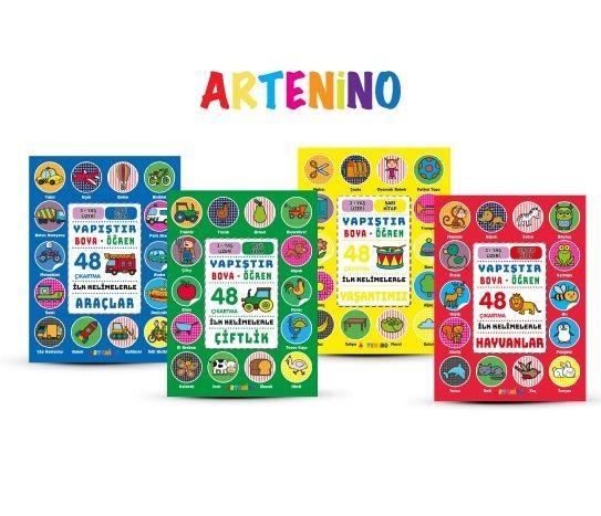 Yapıştır Boya Ve Öğren Serisi Çıkartmalı Kitabım