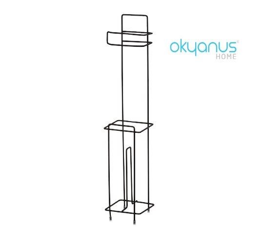 Kare Siyah Yedekli Wc Kağıtlık