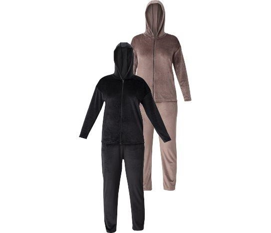 Kapüşonlu Kadife Takım Kadın