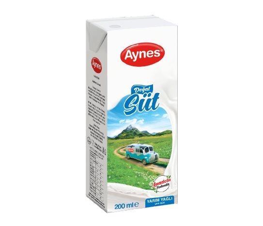 Aynes - Yarım Yağlı Süt