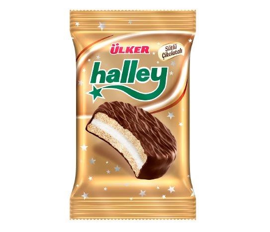 Ülker Halley - Çikolata Kaplamalı Marshmallowlu Bisküvi