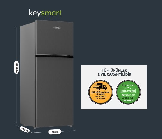 NOFROST BUZDOLABI KEY 250 NFE