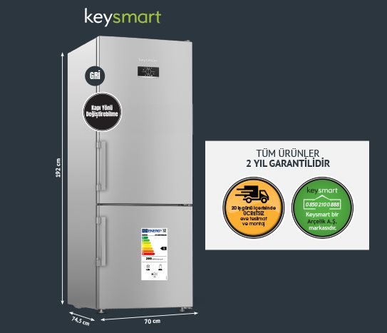 NOFROST BUZDOLABI KEY 490 NFS