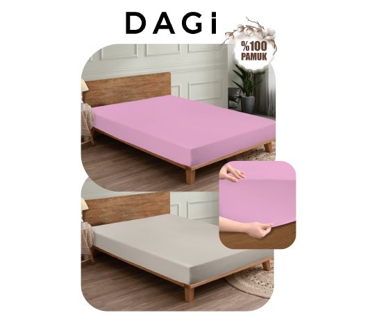 Çift Kişilik Lastikli Penye Çarşaf ~160x200 + 30 cm +/-%5