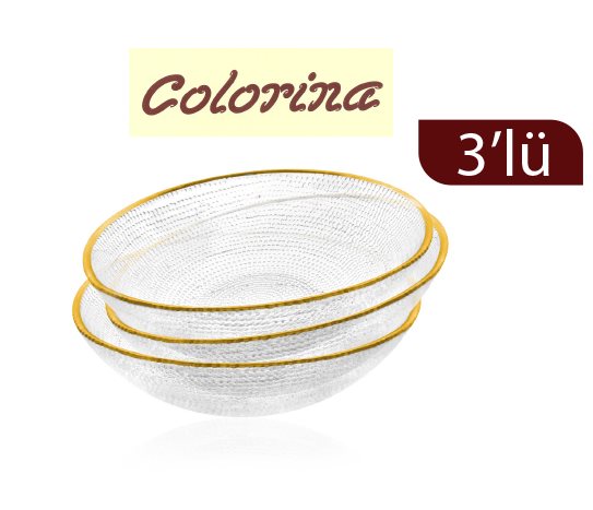 Altın Rimli Cam Kase ~13 cm ~170 cc