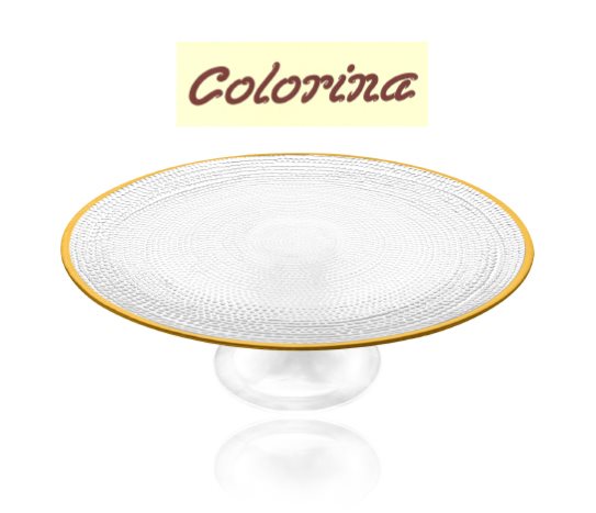 Altın Rimli Ayaklı Tabak ~ 32 cm