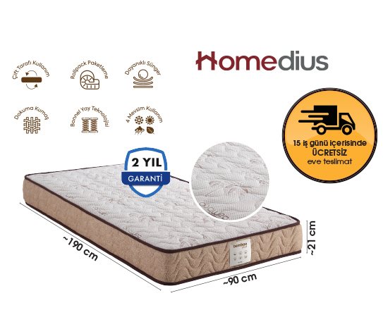 Bamboo Plus Bonel Yayli Tek Kişilik Yatak