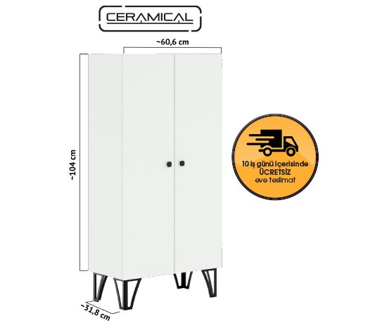 Çok Amaçlı Dolap Beyaz