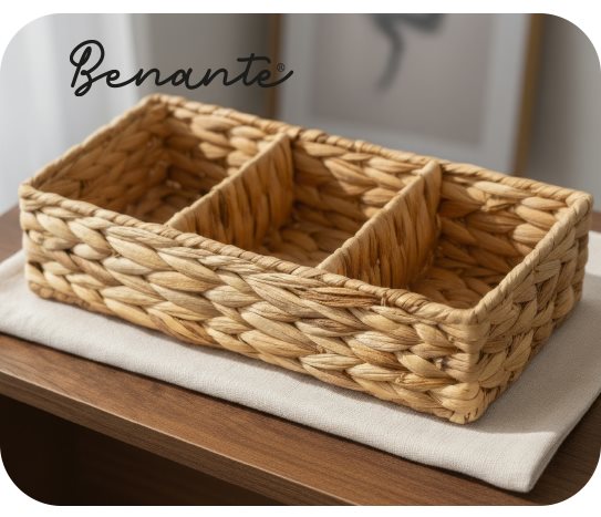 Bölmeli Hasır Organizer ~ 34x16 cm