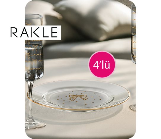 Fiyonk Desenli Pasta Tabağı ~19 cm