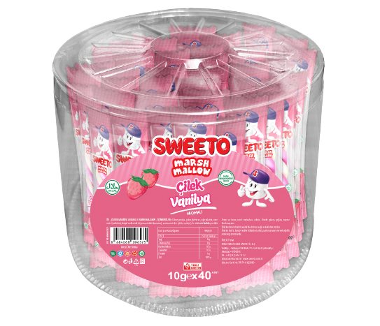 Sweeto Çilek/Vanilya Aromalı Marshmallow