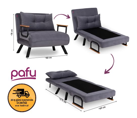 Sando Tekli Katlanır Yataklı Koltuk