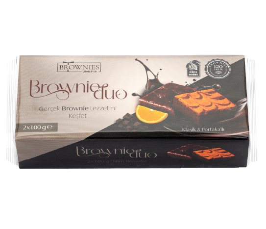 Brownies Duo Klasik&amp;Portakallı Brownie