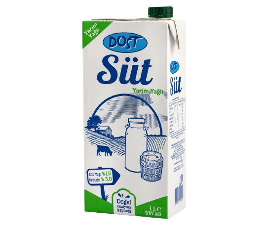 Dost Yarım Yağlı Süt