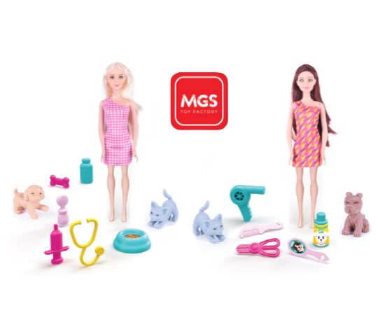 Oyuncak Bebekli Pet Bakım Seti