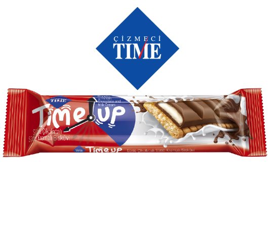 Time Up Sütlü Kremalı ve Çikolatalı Bisküvi Çizmeci