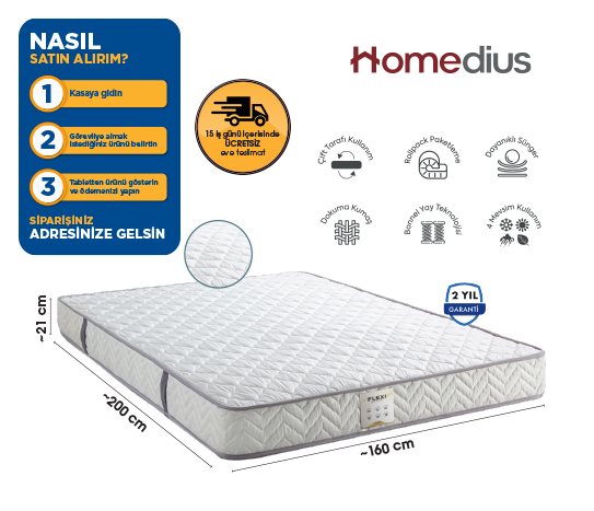 FLEXİ BONEL YAYLI ÇİFT KİŞİLİK YATAK