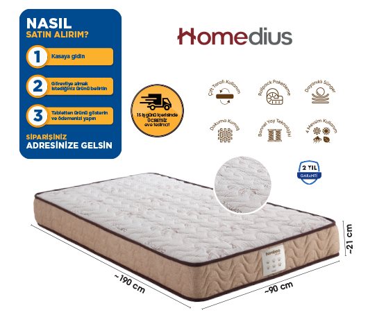 BAMBOO PLUS BONEL YAYLI TEK KİŞİLİK YATAK