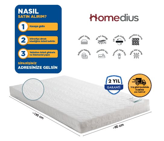 SMART SÜNGER TEK KİŞİLİK YATAK