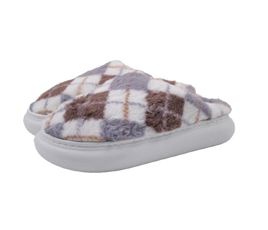 Ekose Desenli Terlik Kadın