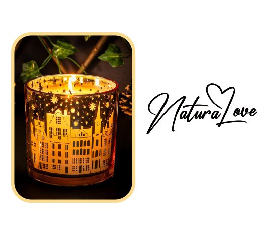 Natura Love Temalı Cam Mum