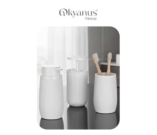 Okyanus Home Sabunluk-Fırçalık -Pamukluk Seti