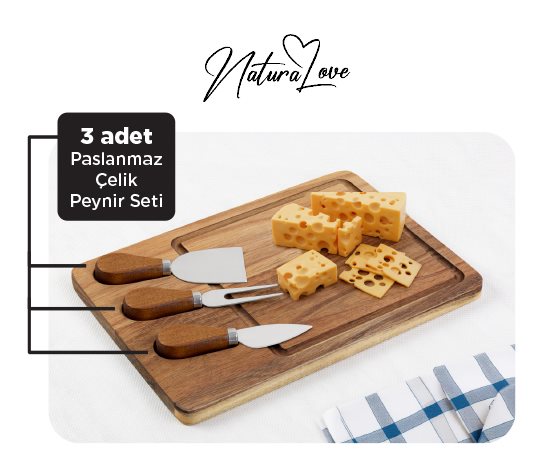 Natura Love Akasya Peynir Sunum Tablası