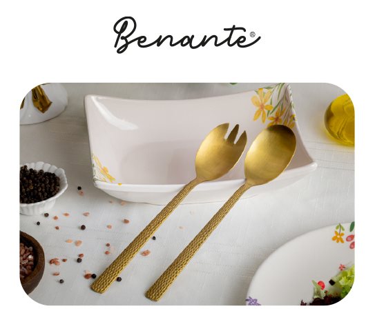 Benante Gold Çatal Kaşık Servis Seti