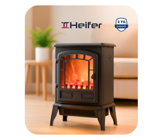 Heifer Şömine Görünümlü Elektrikli Isıtıcı