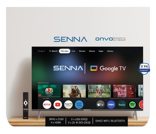 Senna 65 İNÇ FRAMELESS ULTRA HD QLED GOOGLE TV 65UQ9500F