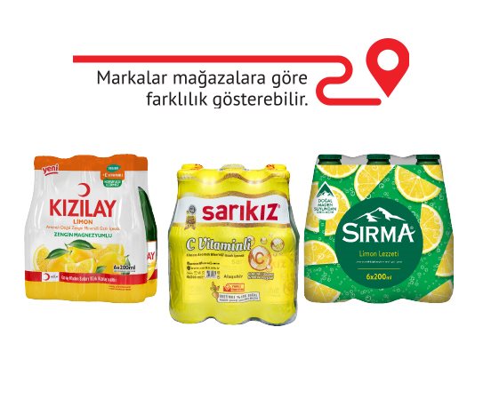 Limon Aromalı Maden Suyu Çeşitleri