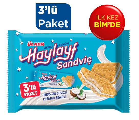 Ülker Haylayf Hindistan Cevizli Kremalı Bisküvi