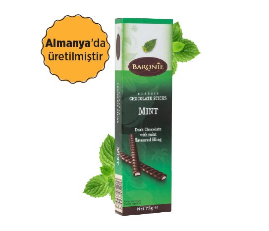 Baronie Nane Aromalı Dolgulu Bitter Çubuk Çikolata