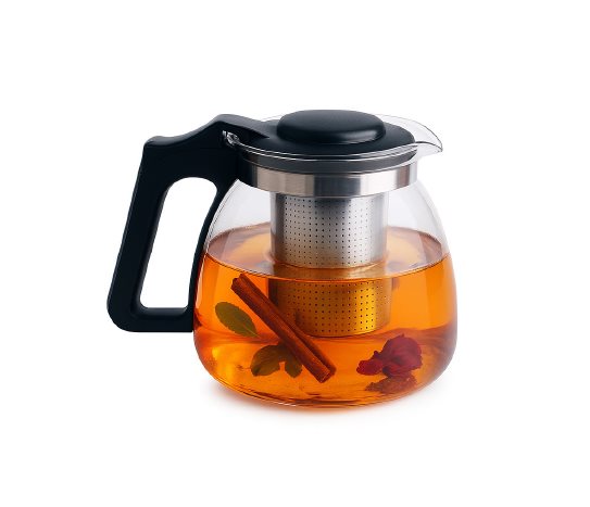 Siyah Kapaklı Cam Demlik ~900 ml