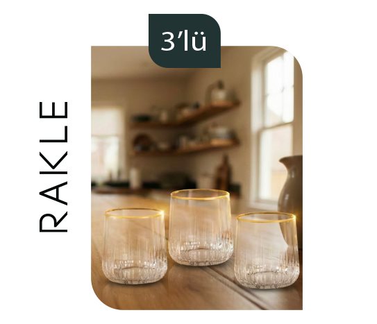 Gold Rimli Su Bardağı ~315 cc