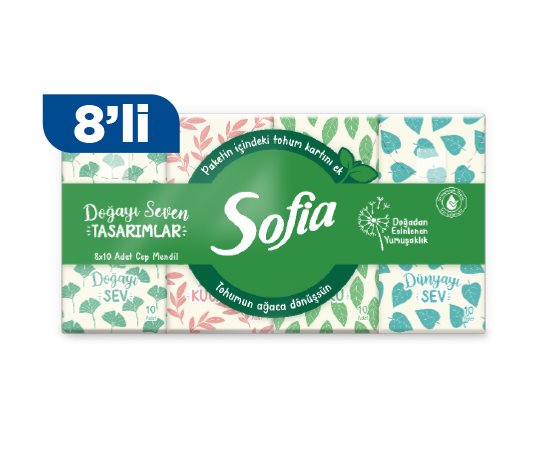 Sofia Tohum Kartlı Cep Mendil