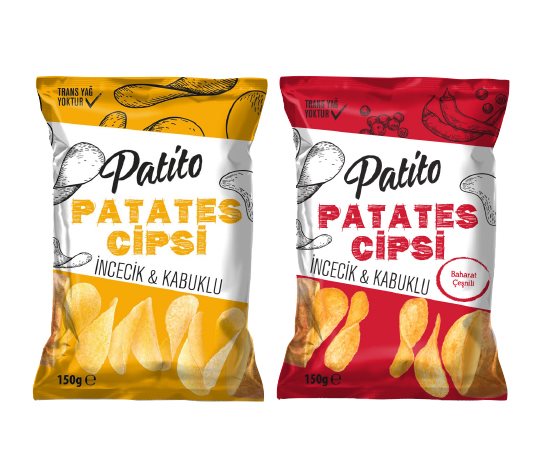 Patito İncecik Kabuklu Patates Cipsi