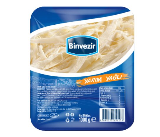 Binvezir Yarım Yağlı Eritme Peyniri